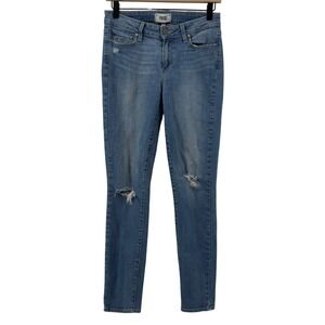 Paige Verdugo Ankle Skinny Ankle Jean Light Wash Women 27‎ Stretch Distressed